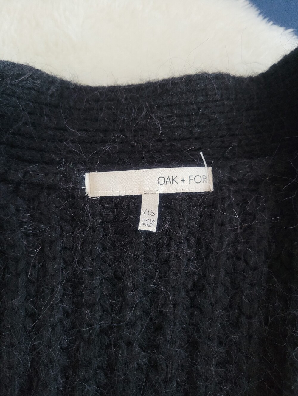 Oak + Fort Wool And Alpaca Open Front Cardigan O/S - Picture 6 of 7